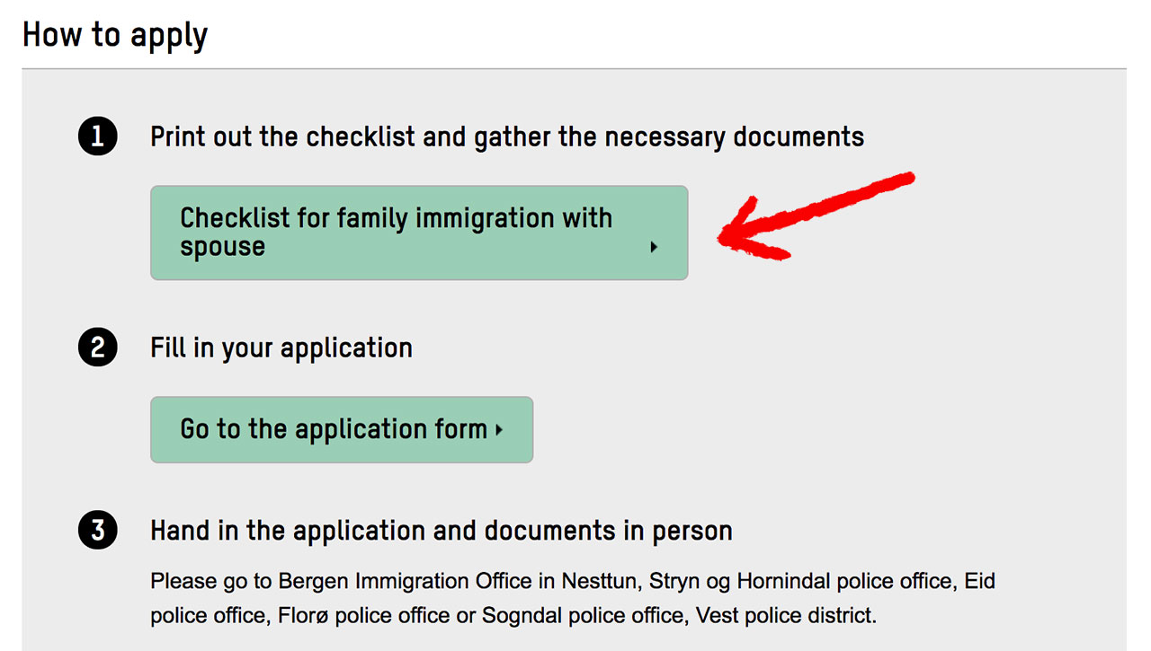 Family immigration checklist